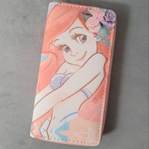 Floral Little Mermaid Zip-Around Wallet